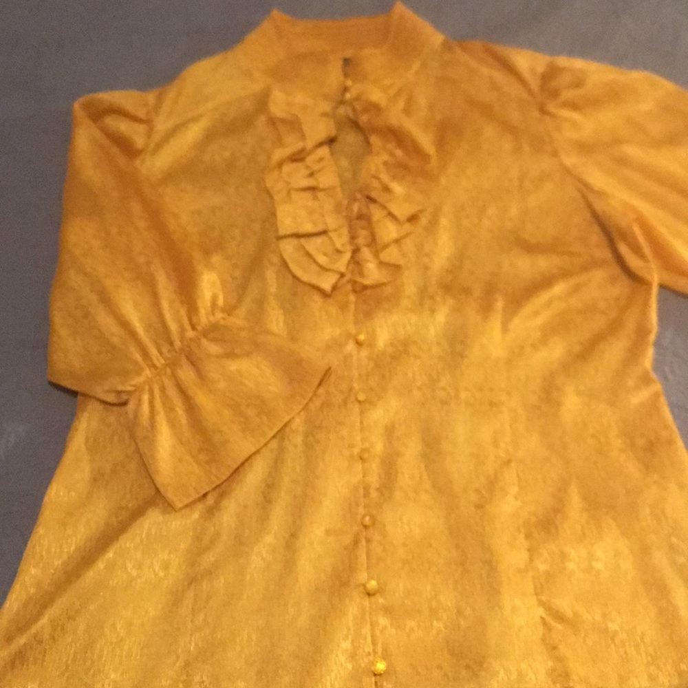A beautiful goldAshely Stewart blouse Size 18w